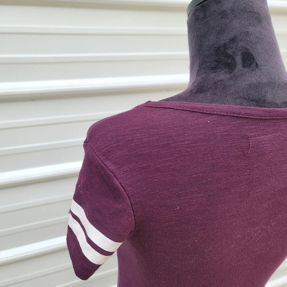 Reflex Womens Women’s S Knit Purple Round Neck T Shirt Short Sleeve LOVE White - Picture 5 of 9